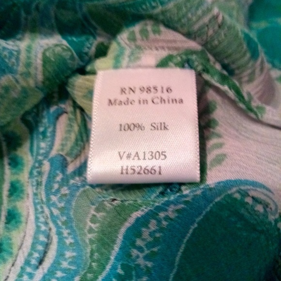 Coldwater creek sheer button up blouse - Picture 3 of 5